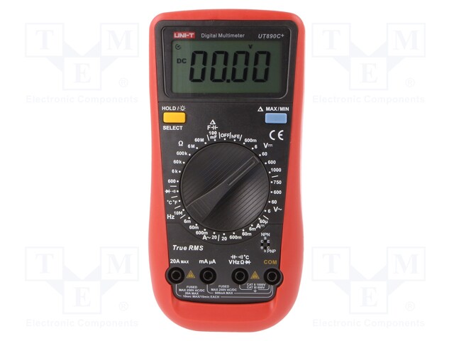 Digital multimeter; LCD (5999),with a backlit; True RMS