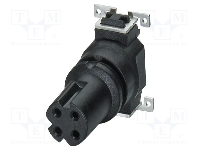 Connector: M8; PIN: 4; 4A; 50V; straight; unshielded; contact insert