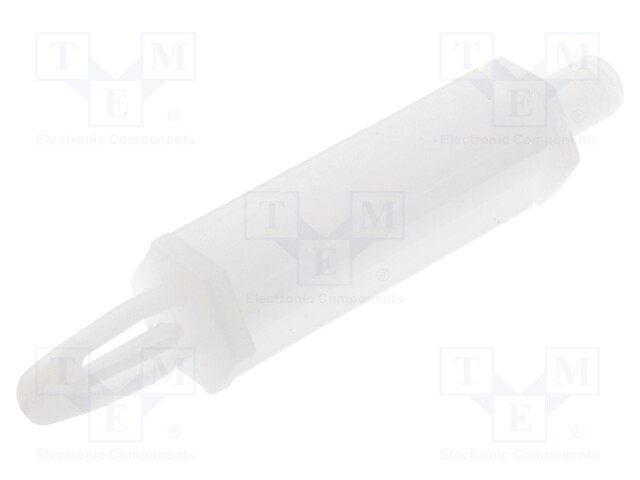 Assembly stud; polyamide; L: 25.4mm; screwed rod,snap fastener