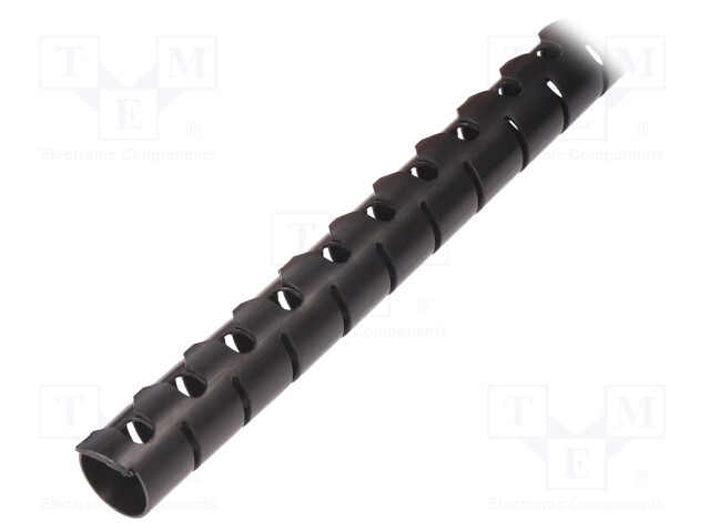 Spiral wrapping; 16mm; polypropylene; black; UL94HB