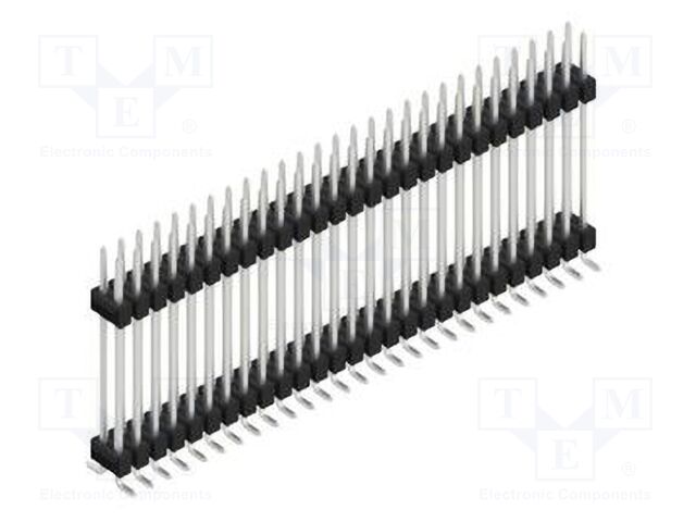 Connector: pin strips; pin header; male; PIN: 54; 2.54mm; SMT; 2x27