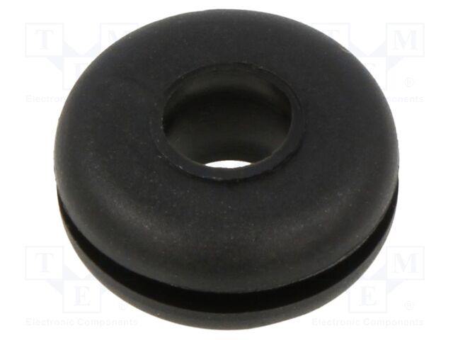 Grommet; 11mm; PVC; black; PVC