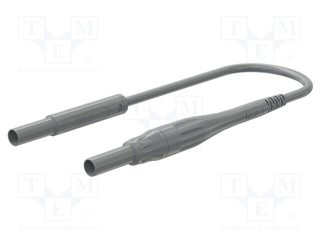 Test lead; 8A; insulated; Urated: 1kV; Len: 2m; grey