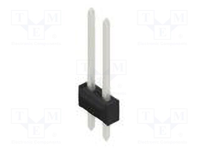 Connector: pin strips; pin header; male; PIN: 2; 2.54mm; THT; 2x1