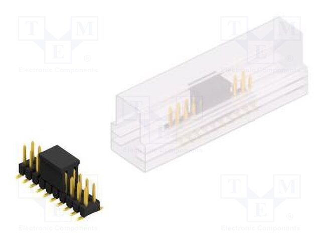 Connector: pin strips; pin header; male; PIN: 20; 2.54mm; SMT; 2x10