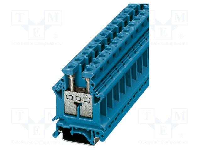 Splice terminal: rail; blue; screw terminal; polyamide; TS32,TS35