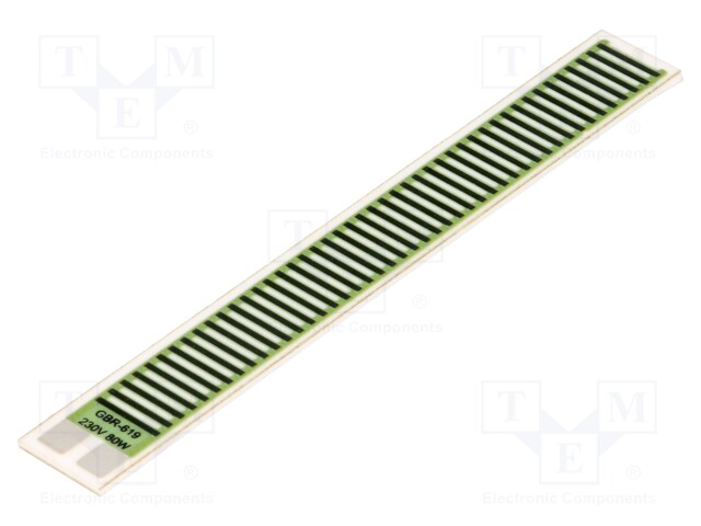 Resistor: thick film; heating; glued; 661.2Ω; 80W; 76.2x9.53x1mm