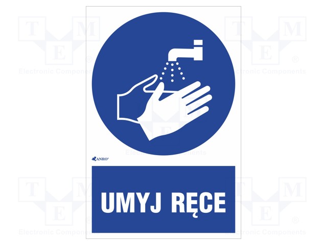 Safety sign; regulatory; Mat: PVC; W: 200mm; H: 300mm