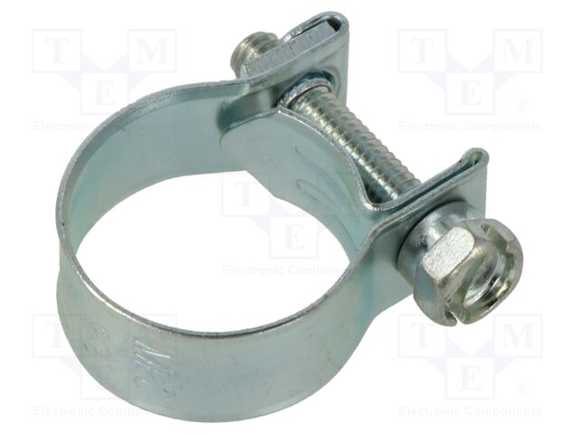 T-bolt clamp; W: 9mm; Clamping: 16÷18mm; zinc plated steel; Mini