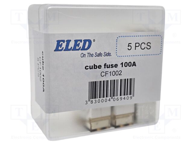 Fuse: fuse; 100A; 58VDC; ceramic,automotive; 20x23.5x11.8mm