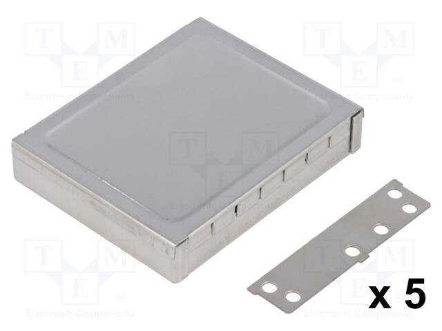 Enclosure: shielding; X: 68mm; Y: 82mm; Z: 17mm; steel