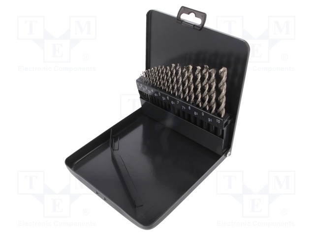 Drill set; Application: metal,steel,stainless steel; Pcs: 19