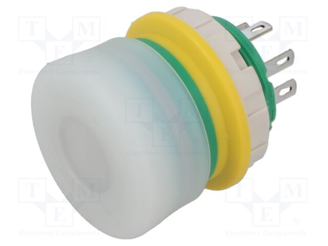 Switch: emergency stop; 22mm; Stabl.pos: 2; NC x2; white; yes; IP65
