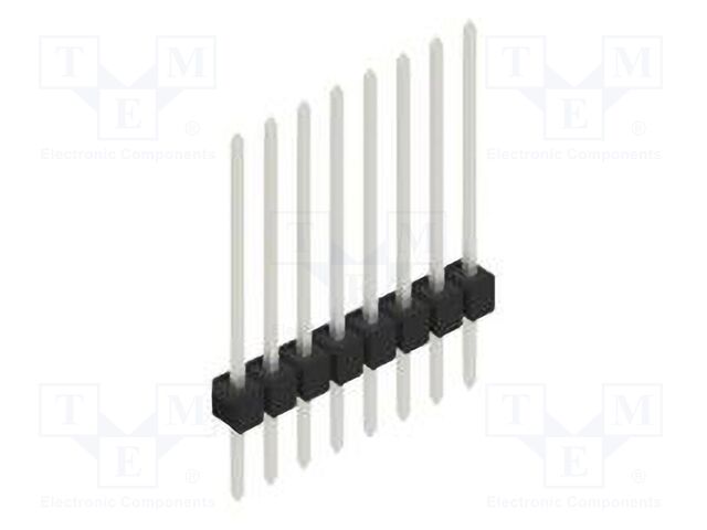 Connector: pin strips; pin header; male; PIN: 8; 2.54mm; THT; 1x8