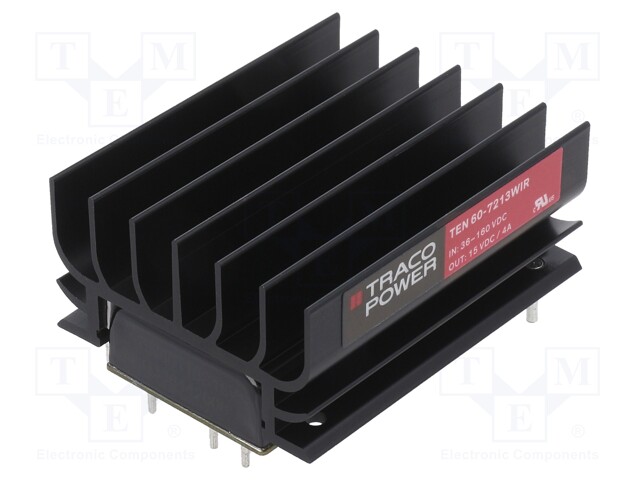 Converter: DC/DC; 60W; Uin: 36÷160V; 15VDC; Iout: 4000mA; 2"x1"