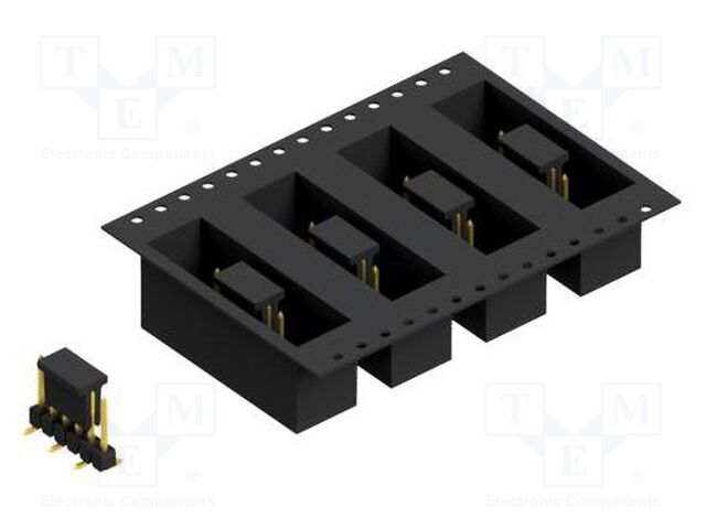 Connector: pin strips; pin header; male; PIN: 6; 2.54mm; SMT; 1x6