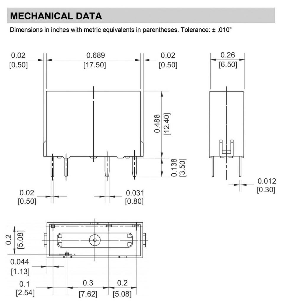 Relay: electromagnetic; SPST-NO; Ucoil: 5VDC; 5A/250VAC; 5A/30VDC