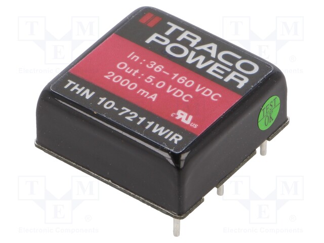 Converter: DC/DC; 10W; Uin: 36÷160V; 5VDC; Iout: 2000mA; 1"x1"; 16.5g