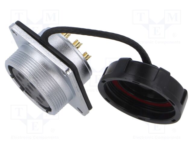 WF28; socket; female; PIN: 7; IP67; 25A; soldering; 500V; 4mm2; 11AWG