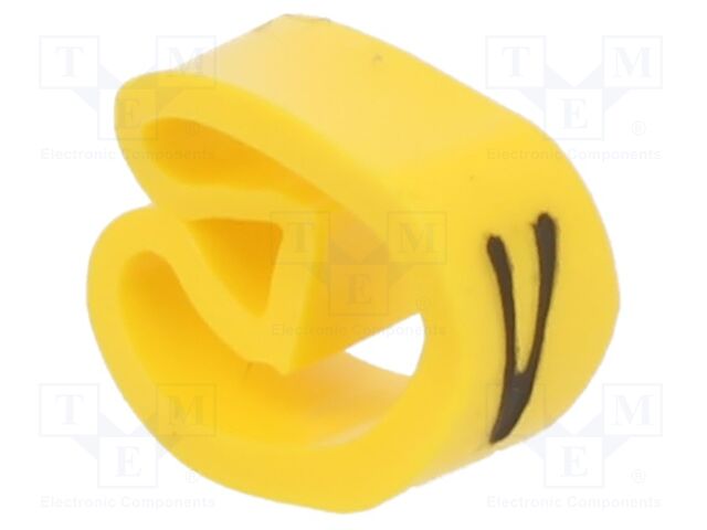 Markers for cables and wires; Label symbol: V; 4÷10mm; PVC; PA
