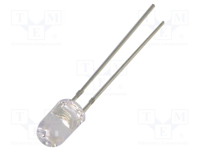 LED; red; 5mm; 14400÷18000mcd; 15°; Front: convex; 2.1÷2.6VDC