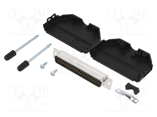 D-Sub; PIN: 37; male; unshielded; straight; soldering; for cable