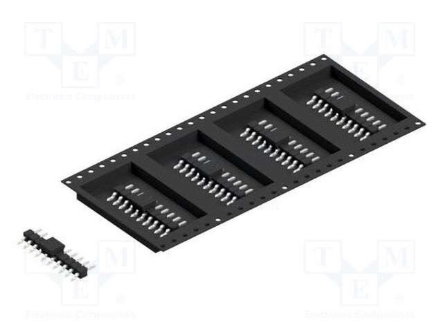 Connector: pin strips; pin header; male; PIN: 10; 2.54mm; SMT; 1x10