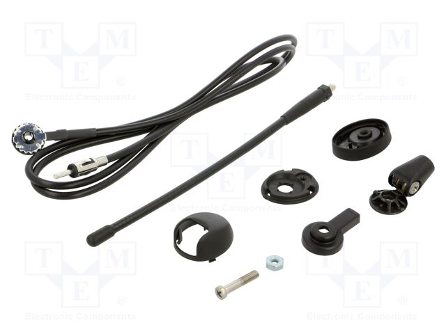 Antenna; automotive; 240mm; AM,FM; universal; rubber mast; 1.5m