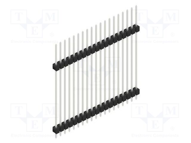 Connector: pin strips; pin header; male; PIN: 19; 2.54mm; THT; 1x19