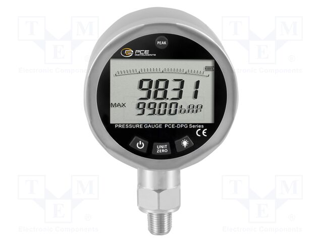 Manometer; Press.meas.range: 0÷100bar; LCD 2,5"; ±0.25%; IP56