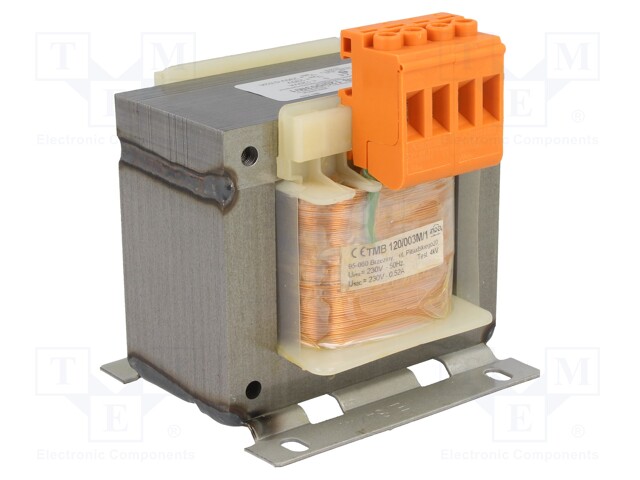 Transformer: mains; 120VA; 230VAC; 230V; Leads: terminal block