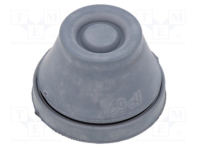 Grommet; with bulkhead; Ømount.hole: 29mm; EPDM; grey
