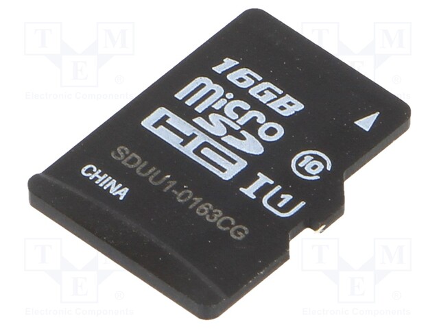 Memory card; industrial; 3D TLC,pSLC; 16GB; UHS I U1; 0÷70°C