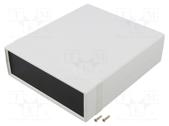 Enclosure: with panel; 1598; X: 155mm; Y: 180mm; Z: 52mm; ABS; grey