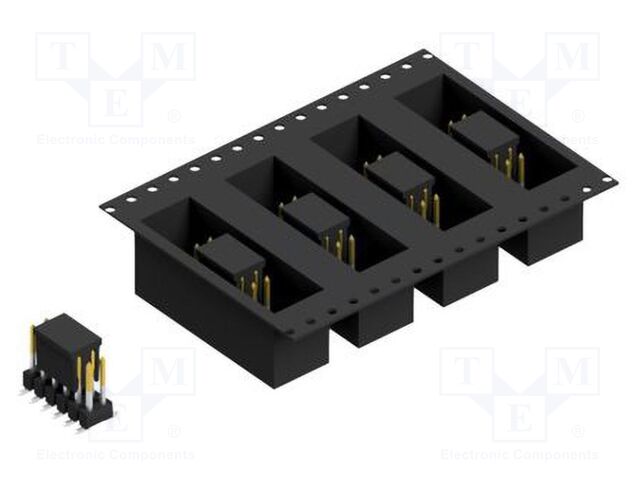 Connector: pin strips; pin header; male; PIN: 12; 2.54mm; SMT; 2x6