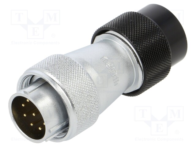 WF20; plug; male; PIN: 9; IP55; 5A; soldering; for cable; 400V; 18AWG