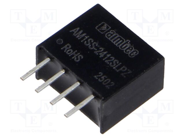 Converter: DC/DC; 1W; Uin: 21.6÷26.4V; Uout: 12VDC; Iout: 84mA; SIP4