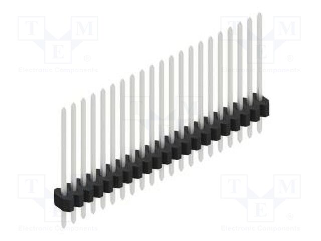 Connector: pin strips; pin header; male; PIN: 21; 1.27mm; THT; 1x21