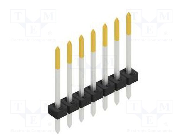 Connector: pin strips; pin header; male; PIN: 7; 2mm; THT; 1x7; 100V