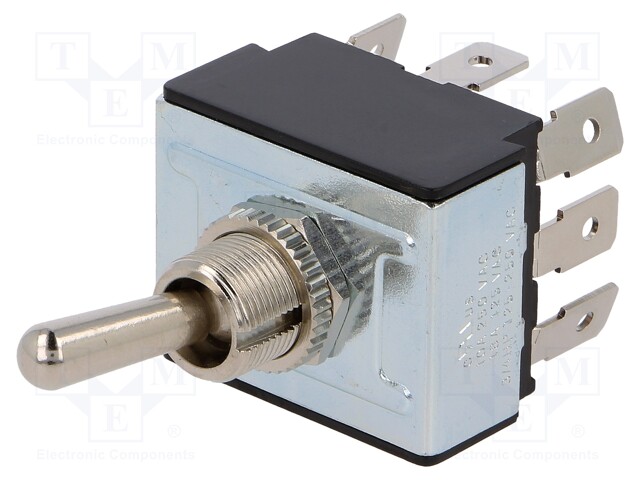 Switch: toggle; Pos: 3; 3P3T; ON-OFF-ON; 10A/250VAC; -25÷70°C; 50mΩ
