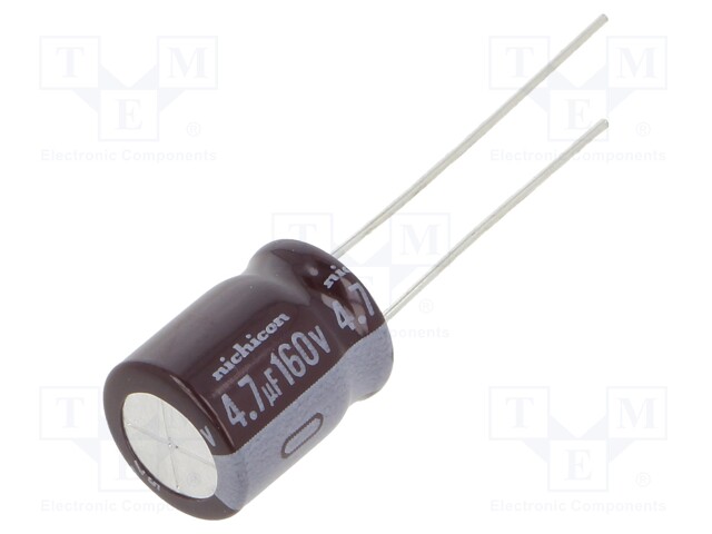Capacitor: electrolytic; low impedance; THT; 4.7uF; 160VDC; ±20%