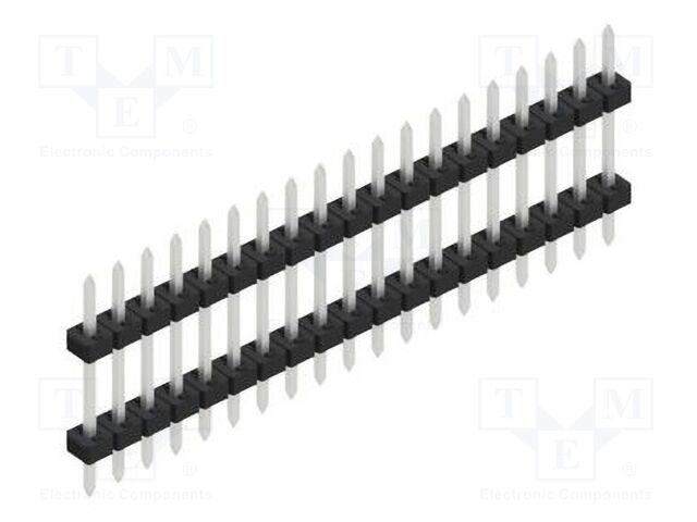 Connector: pin strips; pin header; male; PIN: 19; 2mm; THT; 1x19