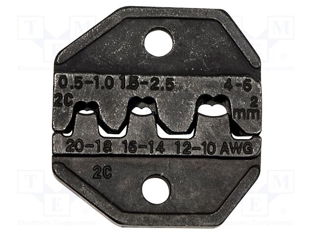 Crimping jaws; non-insulated terminals