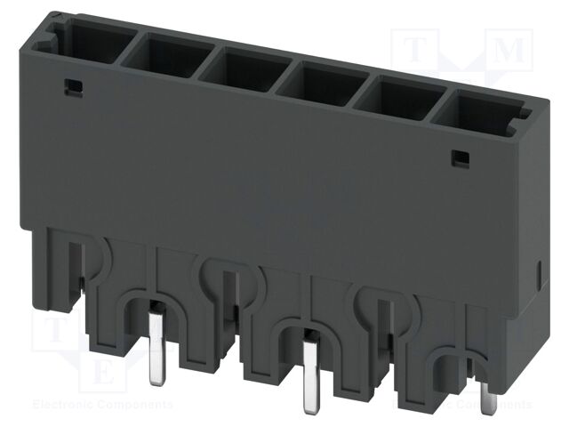 PCB headers, nominal cross section: 4 mm2, color: black, nom
