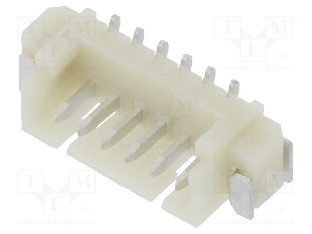 Socket; wire-board; male; 1.25mm; PIN: 6; SMT; 125V; 1A; tinned