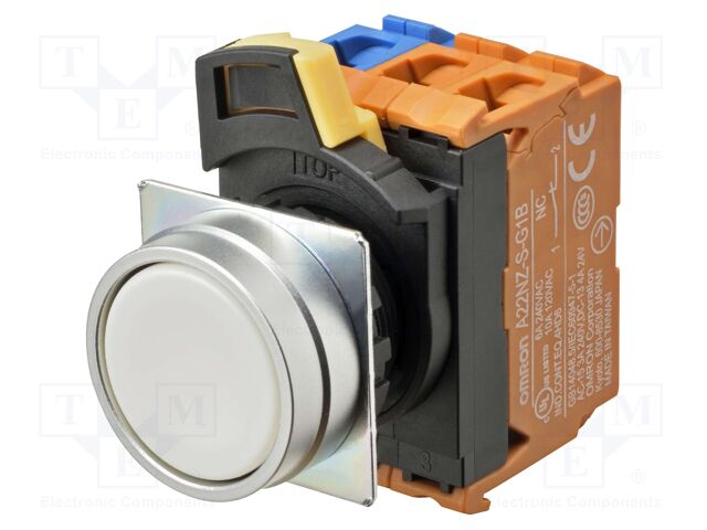 Switch: push-button; 22mm; Stabl.pos: 1; flat; Pos: 2