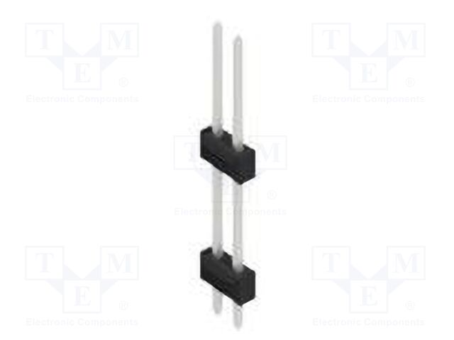Connector: pin strips; pin header; male; PIN: 2; 2.54mm; THT; 2x1