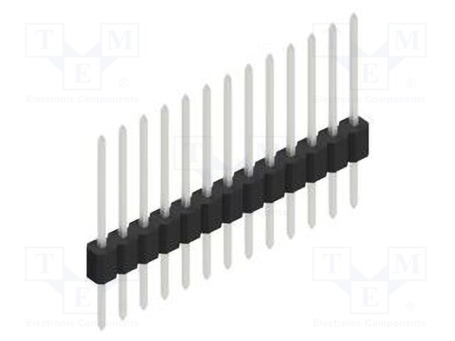 Connector: pin strips; pin header; male; PIN: 13; 1.27mm; THT; 1x13