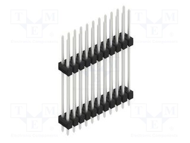 Connector: pin strips; pin header; male; PIN: 22; 2.54mm; THT; 2x11