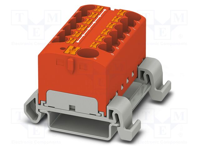 Splice terminal: rail; 32A; 800V; push-in; PA; 0.2÷6mm2; W: 46.3mm